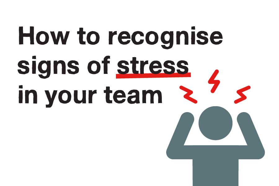 describe three common signs or indicators of stress